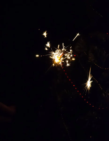 Banner Natal Com Espaço Cópia Brilhante Queimando Com Fundo Luz — Fotografia de Stock