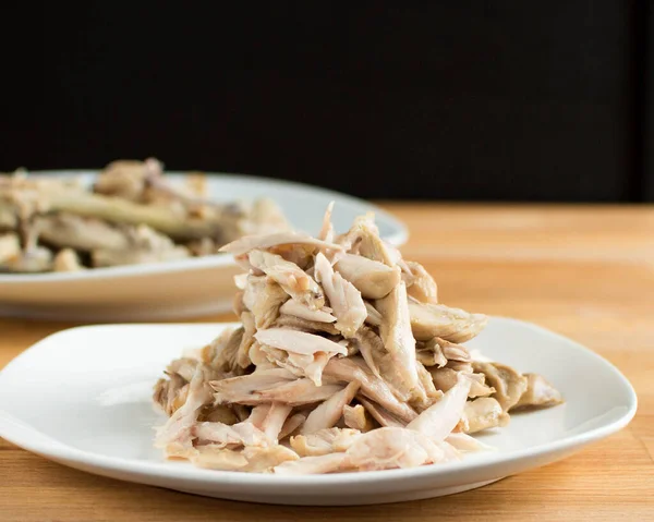 Carne Pollo Cortó Trozos Pequeños Imagen De Stock