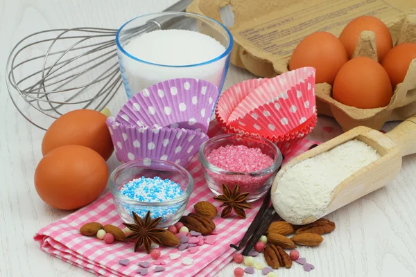 Selection of baking ingredients — Stock Photo, Image