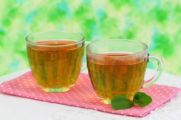 Çay, kopya alanı ile taze nane — Stok fotoğraf