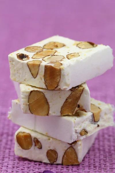 Torrone alle mandorle, da vicino — Foto Stock