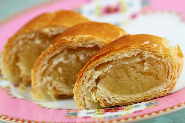 Pastry with almond filling — Stock Photo, Image