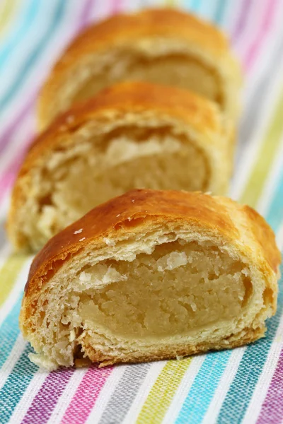 Pastry with almond filling — Stock Photo, Image