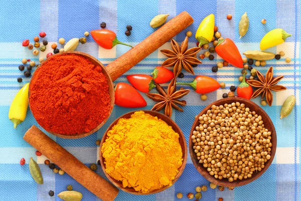 Selection of Indian spices — Stock Photo, Image