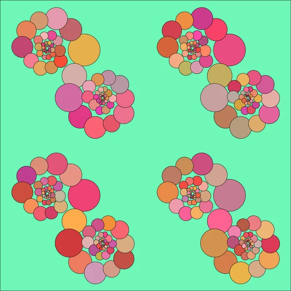 Nahtloses Muster mit abstrakten Kreisen. Vektorillustration — Stockvektor