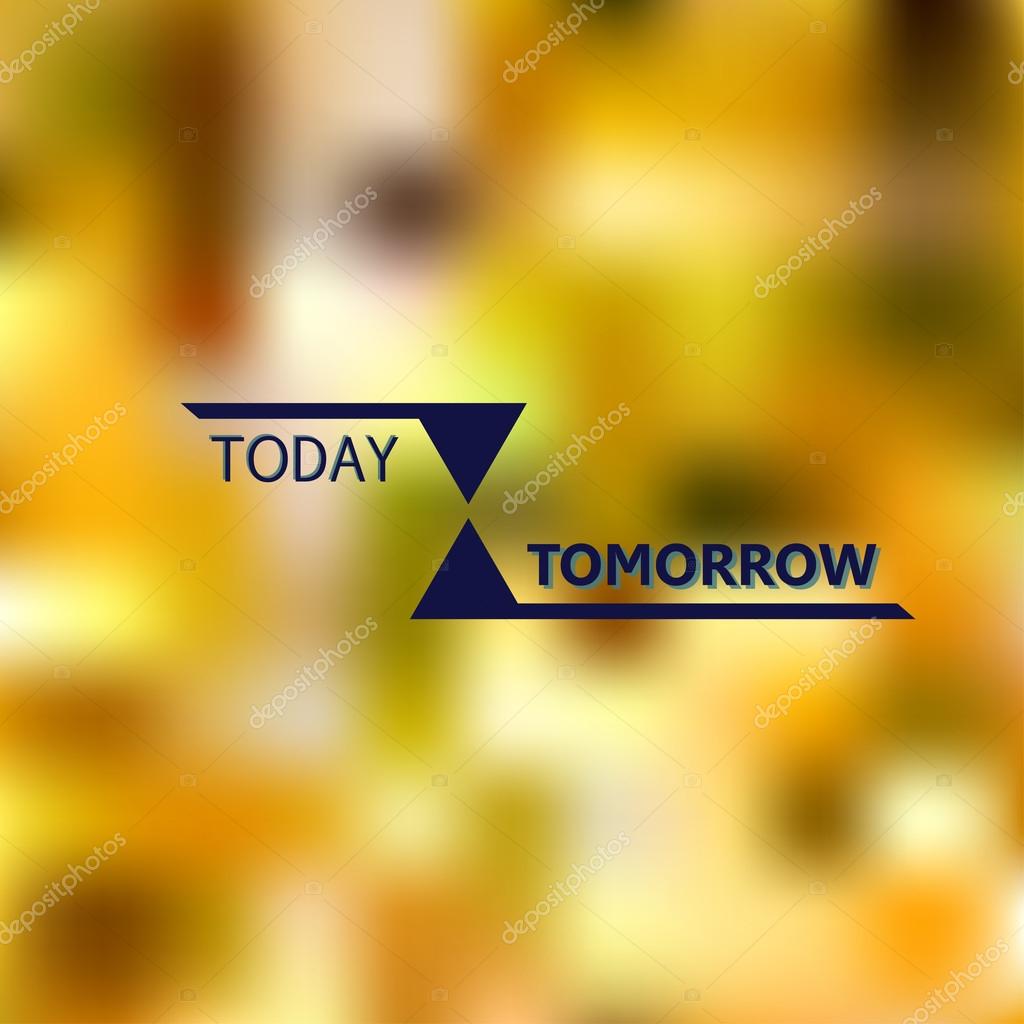Logo for your design with hourglass and words 