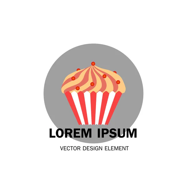 Conceptul de tort vector. Element de design pentru meniul restaurantului ilustra — Vector de stoc