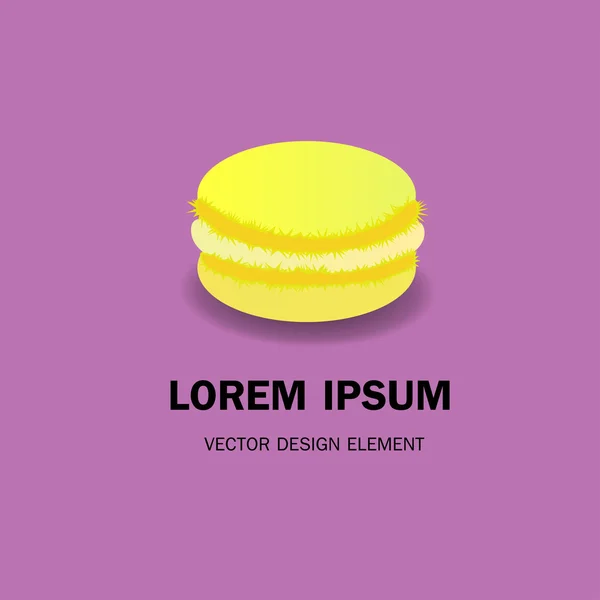 Macaroon vector concept. Design element for restaurant menu illu — Stock Vector