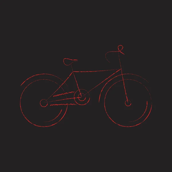 Gestileerde fiets, vector illustratie — Stockvector