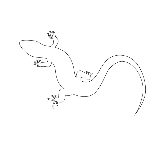 Magnifique Lezard Monochrome Silhouette Lezard Vecteur Image Vectorielle Par Evgdemidova C Illustration