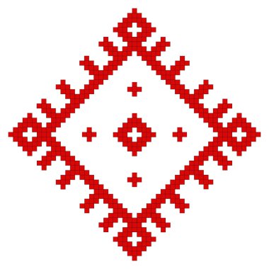 Ukraynalı etnik halk desen beyaz arka plan üzerinde. Vektör 