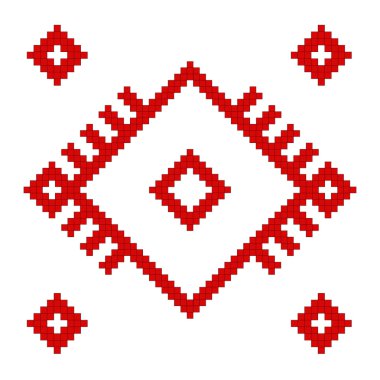 Ukraynalı etnik halk desen beyaz arka plan üzerinde. Vektör 