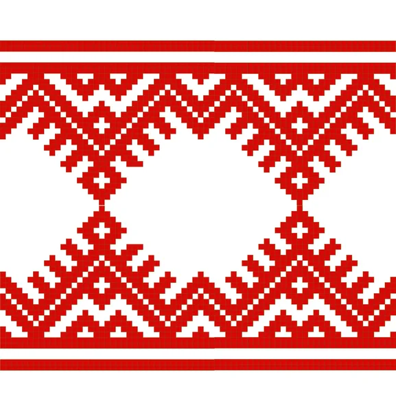 Haftowane dobre jak ręcznie cross-stitch etniczne Ukraina wzór. Wektor — Wektor stockowy