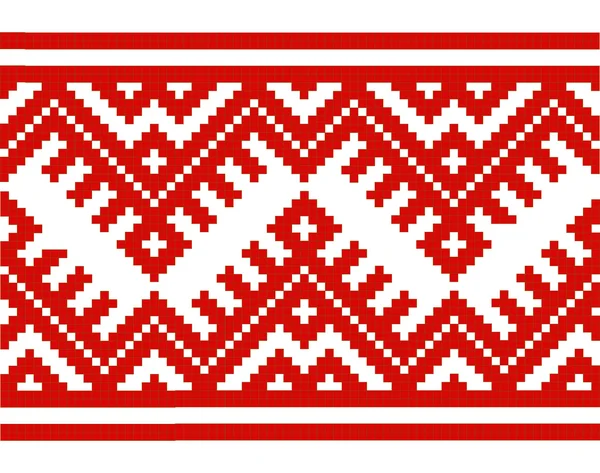 Bestickt gut wie handgefertigte Kreuzstich ethnischen ukrainischen nahtlosen Muster. Vektor — Stockvektor