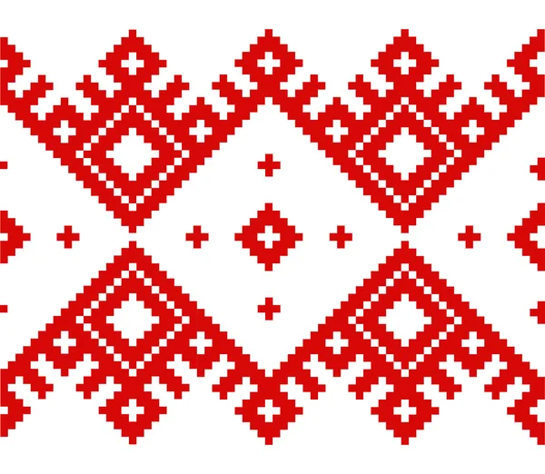 手作りクロスステッチ民族のウクライナのシームレスなパターンのような良い刺繍。ベクトル — ストックベクタ