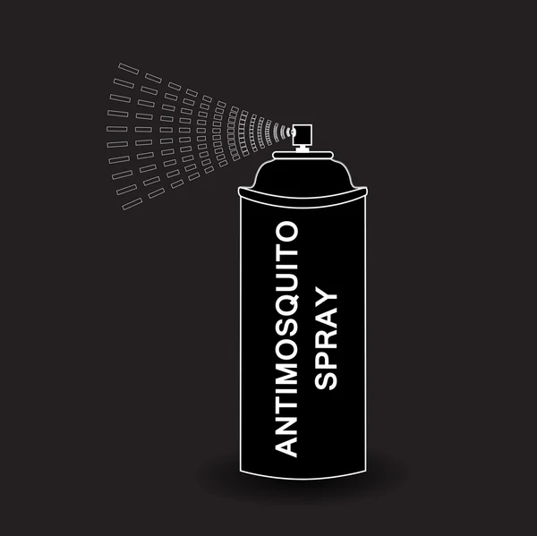 Vector  Aerosol Spray. spray isolated on black background. Vector — Stock Vector