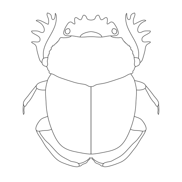 Bokböceği. Geotrupidae dor-böceği. Dor-böceği taslağını. Beyaz arka plan üzerinde izole dor böceği böcek.