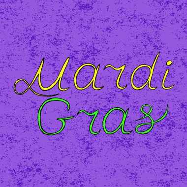 el yazısıyla yazılan yazı Mardi Gras veya Shrove Salı etiket, Mardi Gras metin Eps 10 vektör. vektör hisse senedi