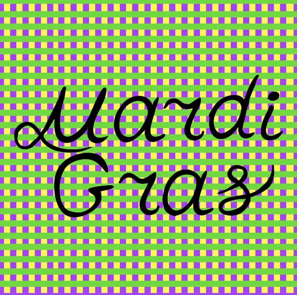 Vetor escrito à mão lettering Mardi Gras ou Shrove Tuesday label, texto Mardi Gras EPS 10. estoque vetorial —  Vetores de Stock