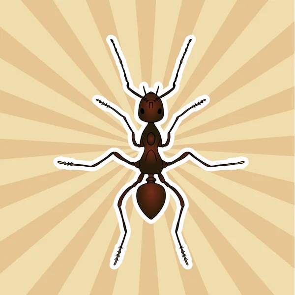 Insect anatomie. Sticker Formica exsecta. Schets voor ant. Ant ontwerp voor kleuren boek. handgetekende mier. Vector — Stockvector