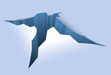 Buz Crack, vektör çizim