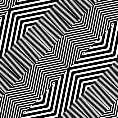 Soyut siyah ve beyaz balık sırtı kumaş stil vektör Seamless Modeli