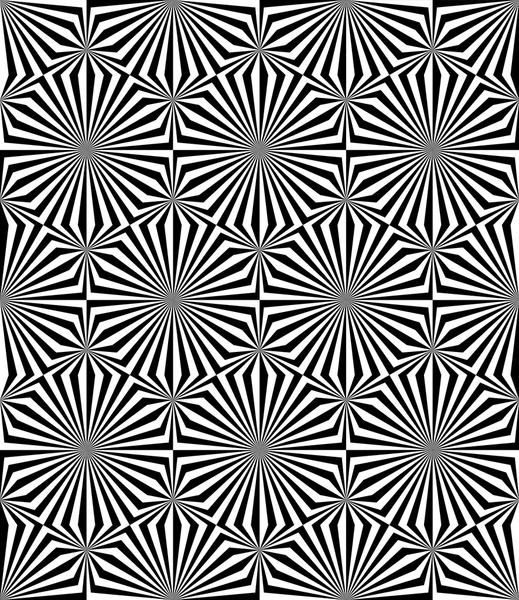 Bases triangulares abstractas Patrón sin costura en blanco y negro, Vector — Vector de stock