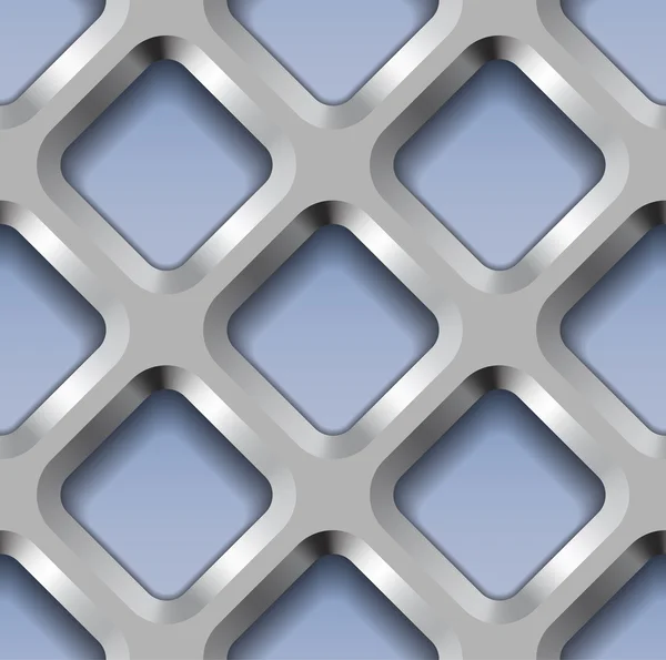 菱形金属晶格，矢量无缝模式. — 图库矢量图片