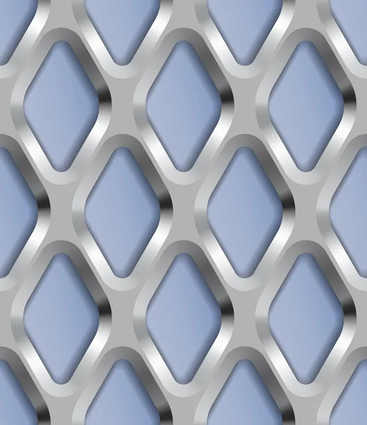 Rhombus metal treliça, vetor padrão sem costura . — Vetor de Stock