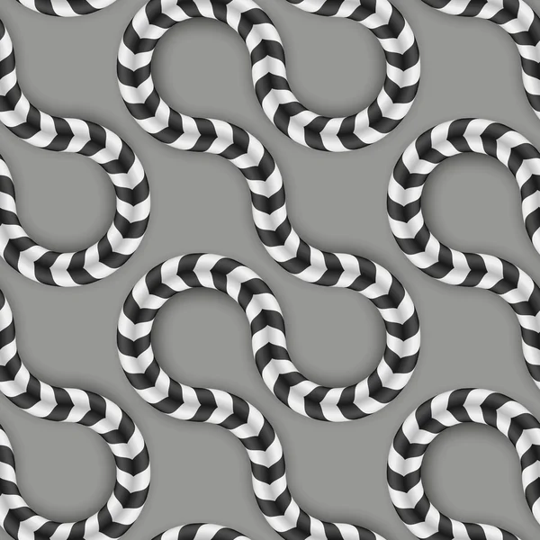 Zig Zag strepen, optische illusie, Vector naadloze patroon. Sommige beweging worden weergegeven. — Stockvector