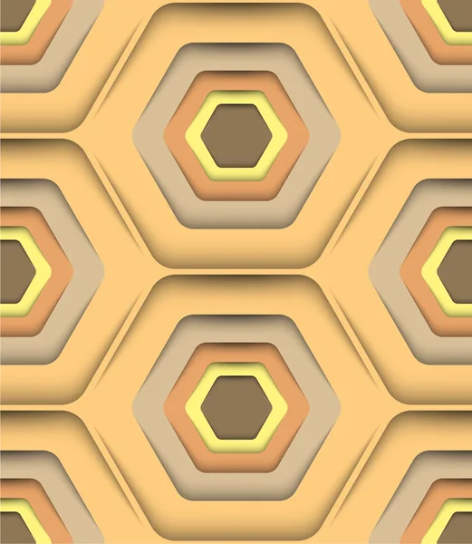 Honeycomb Honey Colors, Vector Seamless Pattern. — Stock Vector