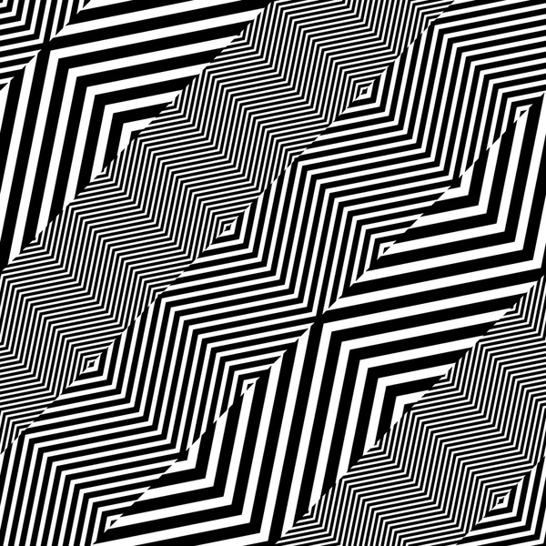 Abstract Black and White Herringbone stof stijl Vector naadloze Pattern — Stockvector