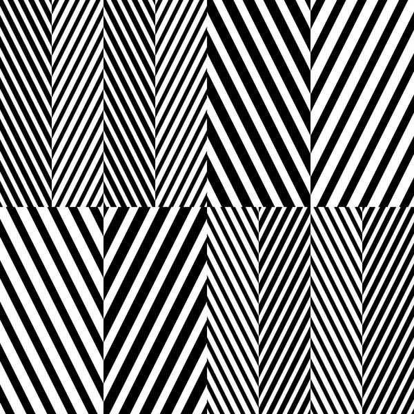 Abstract Black and White Herringbone stof stijl Vector naadloze Pattern — Stockvector