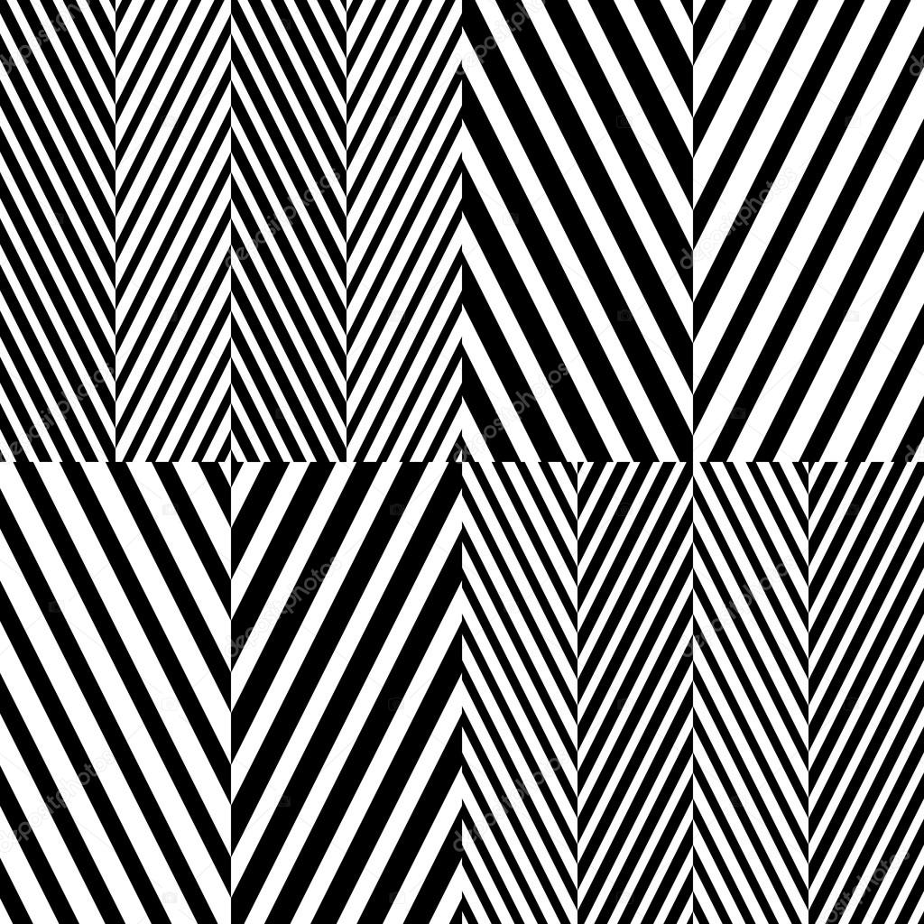 Abstract Black and White Herringbone Fabric Style Vector Seamless Pattern