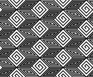 Soyut siyah ve beyaz zikzak vektör Seamless Modeli