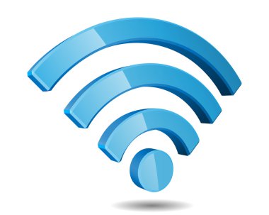 Wi Fi Kablosuz şebeke sembolü, vektör çizim