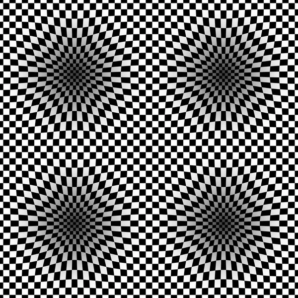 欧普艺术半色调凸起黑白色、 矢量无缝模式 — 图库矢量图片