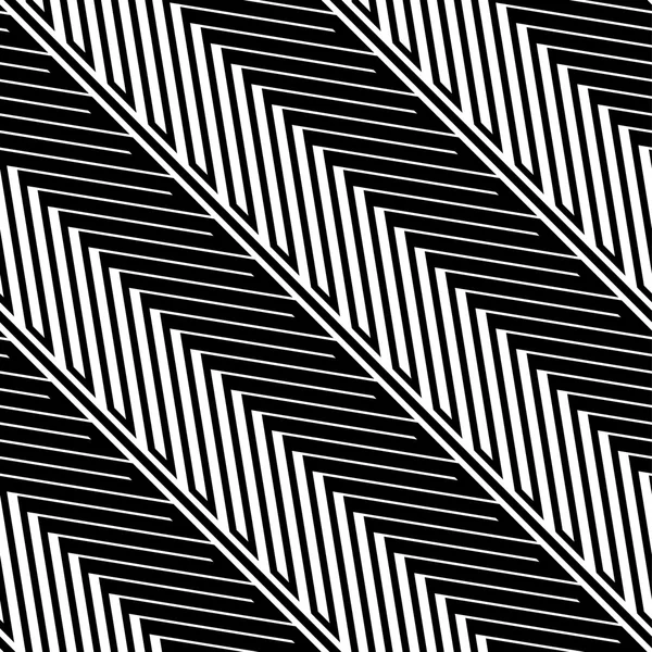 人字形风格几何光学的黑色和白色矢量无缝模式 — 图库矢量图片
