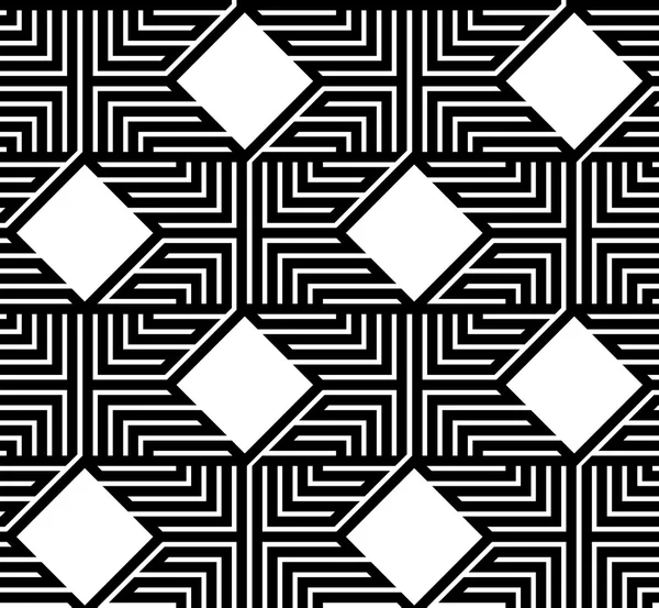 Abstract Black and White Zigzag Vector naadloze Pattern — Stockvector