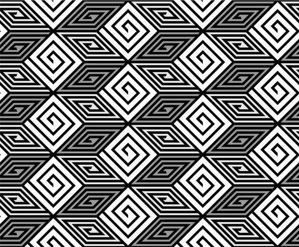 Abstract Black and White ZigZag Vector Seamless Pattern — Stock Vector