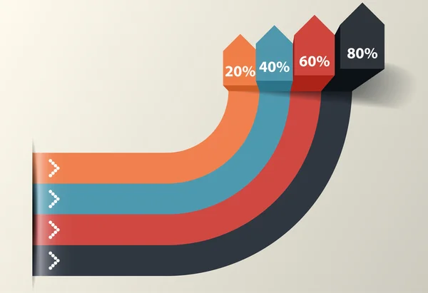 Business steg, vektor Infographics mall — Stock vektor