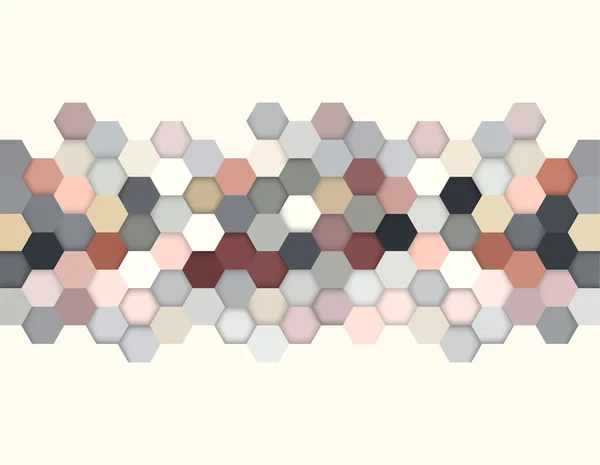 Abstract Honeycomb Hexagon Background, Vintage Colors, Vector Illustration. — Stock Vector