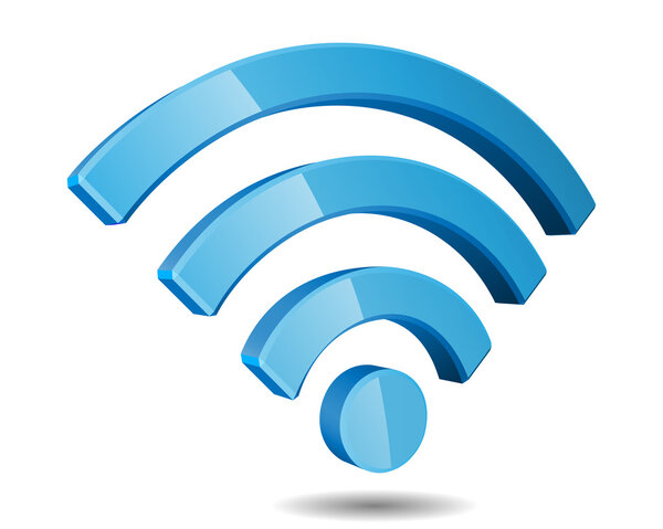 Wi Fi Wireless Network Symbol, Vector Illustration