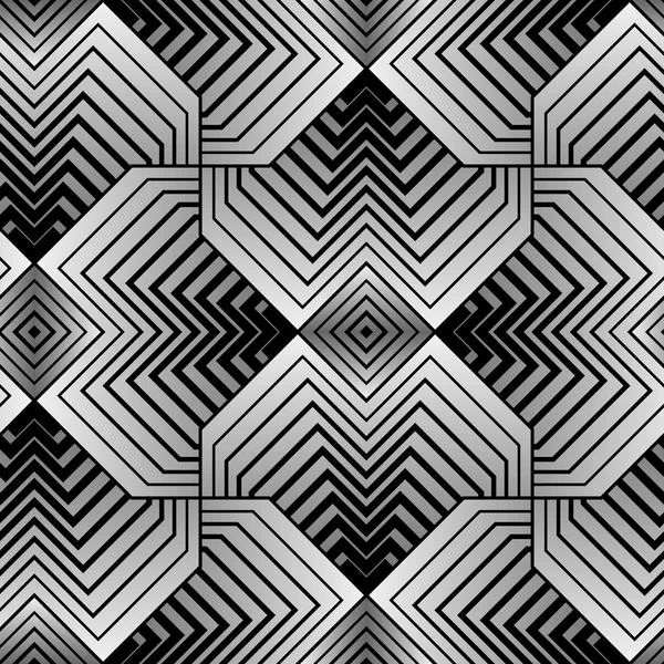 Abstraktní geometrická stylizované květy vektorové Bezešvé Pattern — Stockový vektor