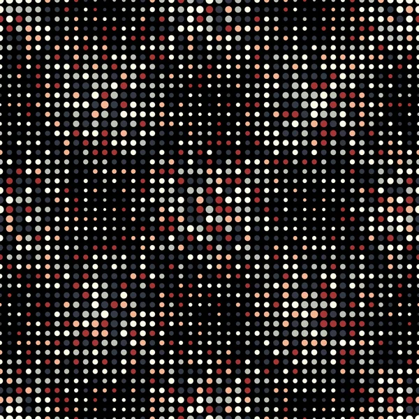 Halftone Dots Vintage Colors Style Vector Seamless Pattern — Stock Vector