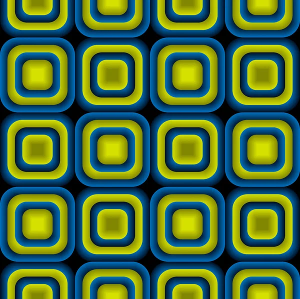 Cuadrados abultados Ilusión óptica Vector Seamless Pattern — Vector de stock