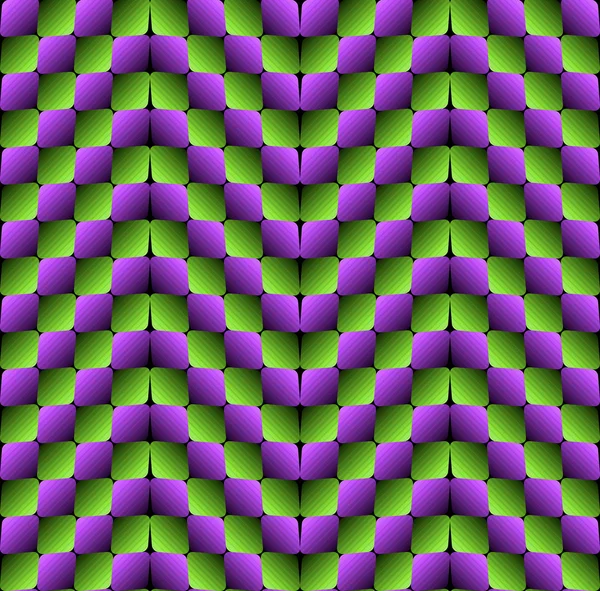 ひし形である光学錯覚シームレス パターンのベクトルの膨らみ — ストックベクタ