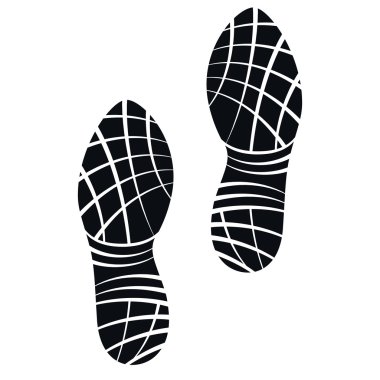 Koşu ayakkabıları ayak basmak, vektör çizim