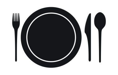 Tek kullanımlık sofra kutsal kişilerin resmi, vektör çizim