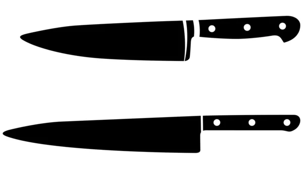 Vintage e moderno Chef Knifes, ilustração vetorial — Vetor de Stock